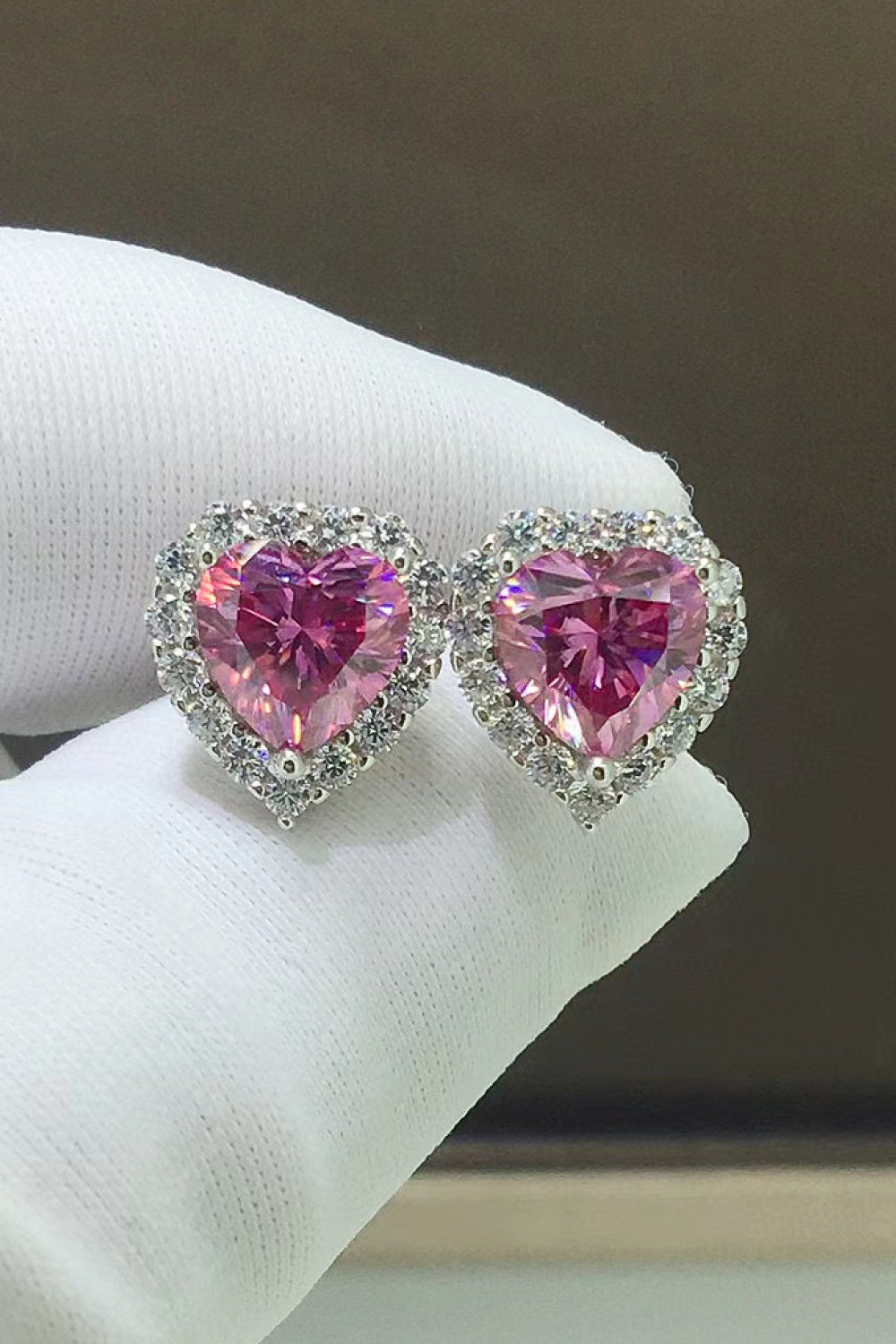 2 Carat Moissanite Heart-Shaped Earrings - AllIn Computer