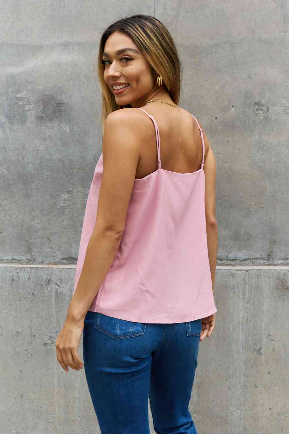 Sweet Lovely By Jen Full Size Scalloped Cami in Rosewood - AllIn Computer