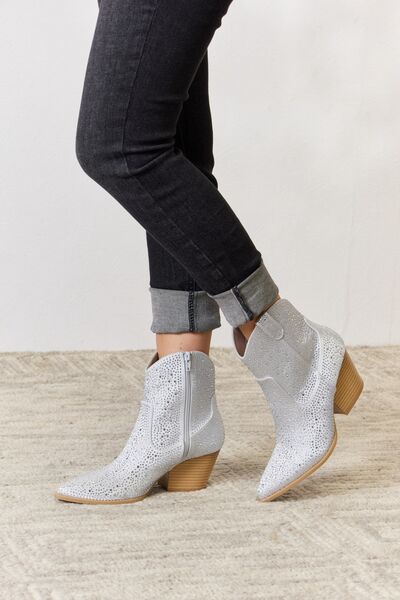 East Lion Corp Rhinestone Ankle Cowboy Boots - AllIn Computer