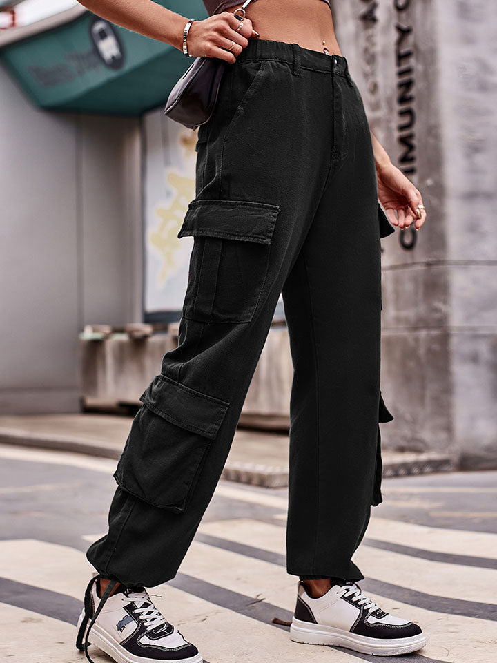 Elastic Waist Cargo Jeans - AllIn Computer