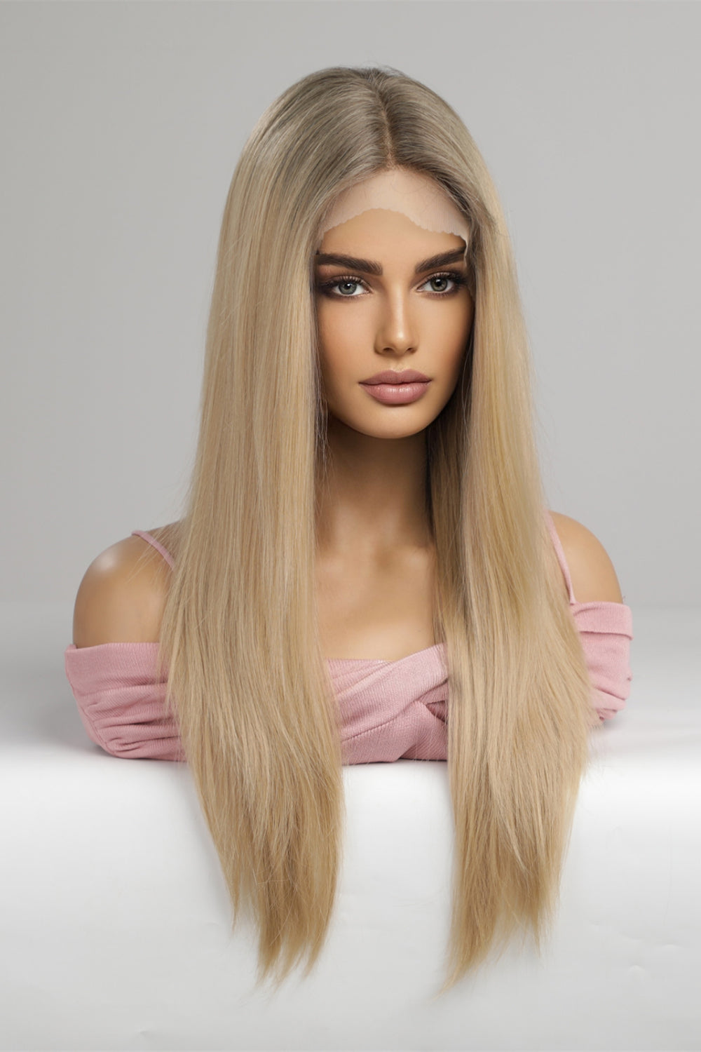 13*2" Lace Front Wigs Synthetic Long Straight 24'' 150% Density - AllIn Computer