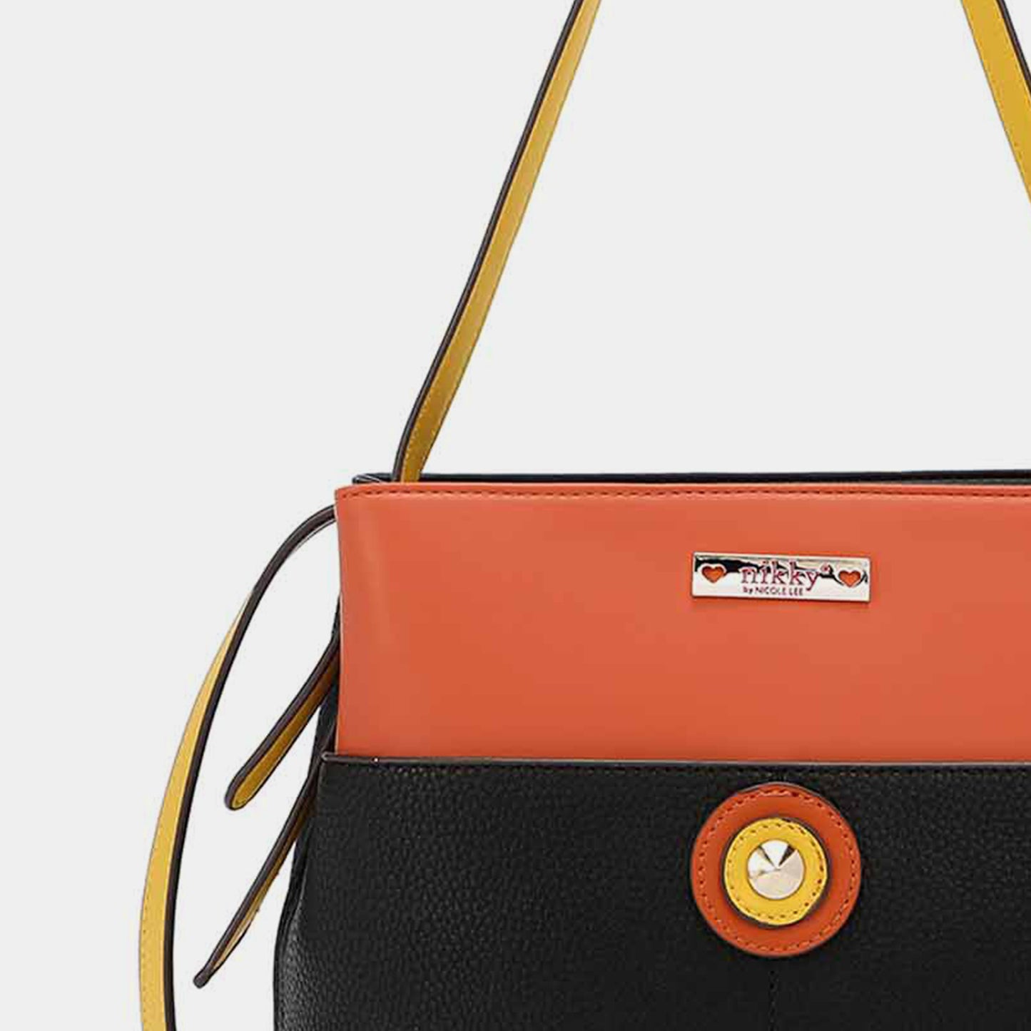 Nicole Lee USA Contrast Leather Shoulder Bag - AllIn Computer