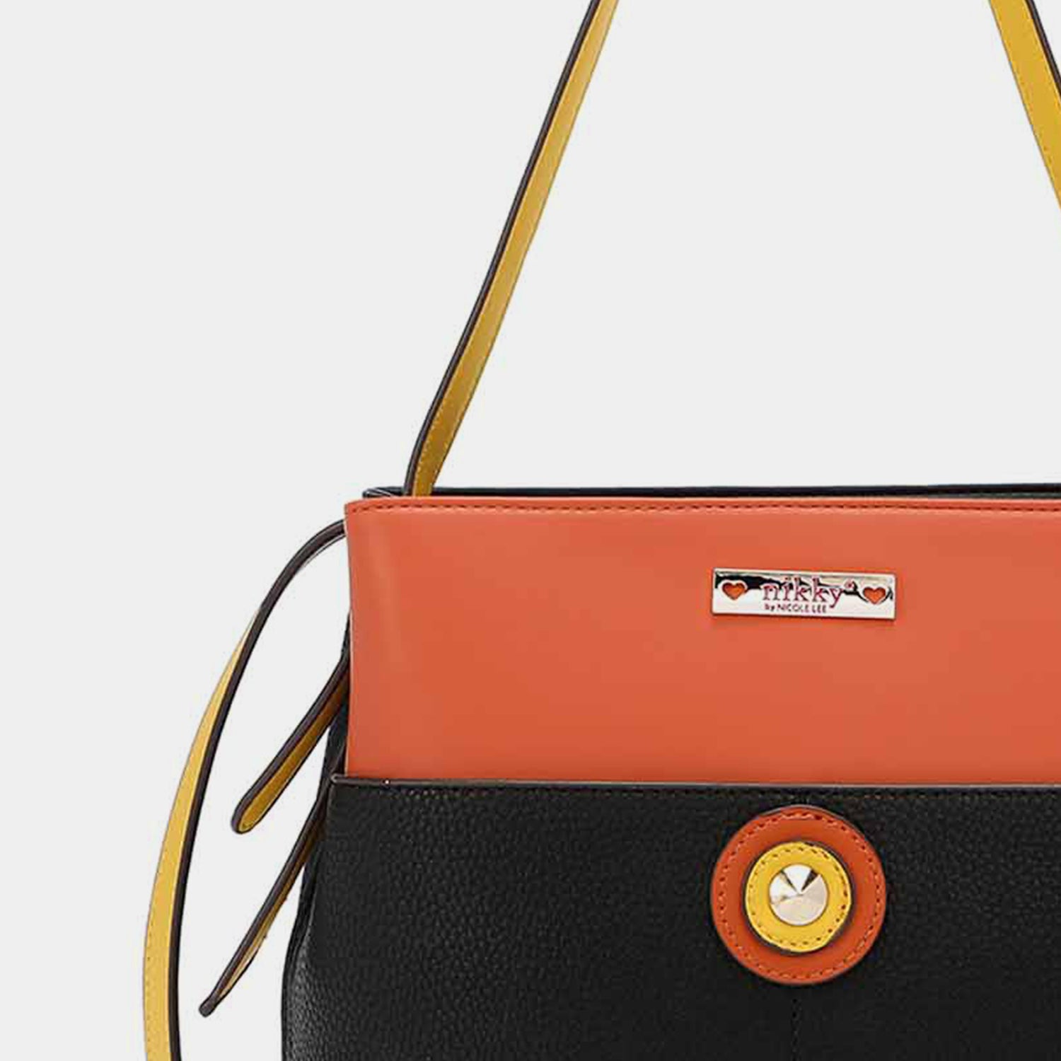 Nicole Lee USA Contrast Leather Shoulder Bag - AllIn Computer