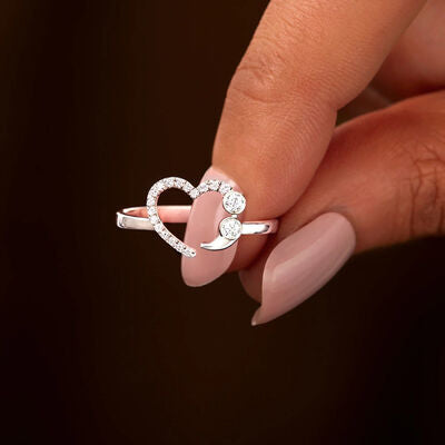 925 Sterling Silver Inlaid Zircon Ring - AllIn Computer