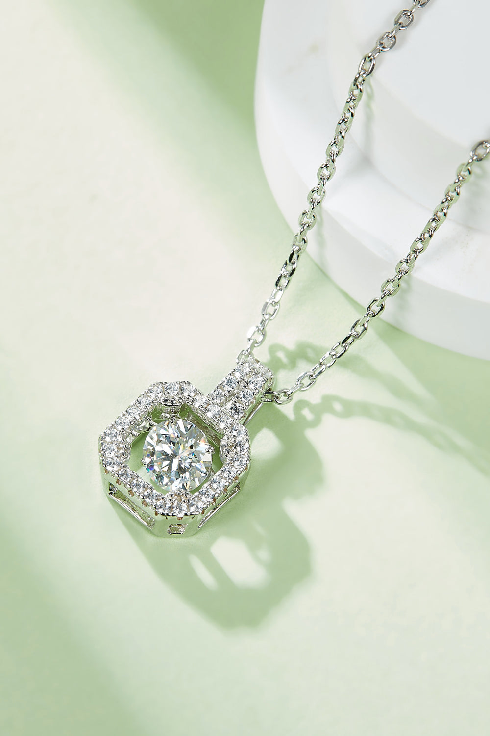 Adored Moissanite 925 Sterling Silver Necklace - AllIn Computer