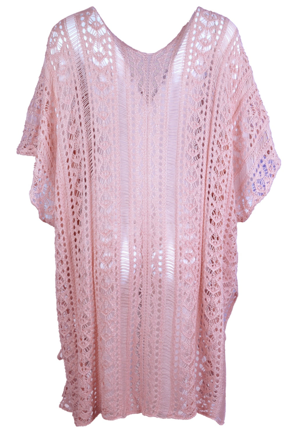 Cutout V-Neck Cover-Up with Tassel - AllIn Computer