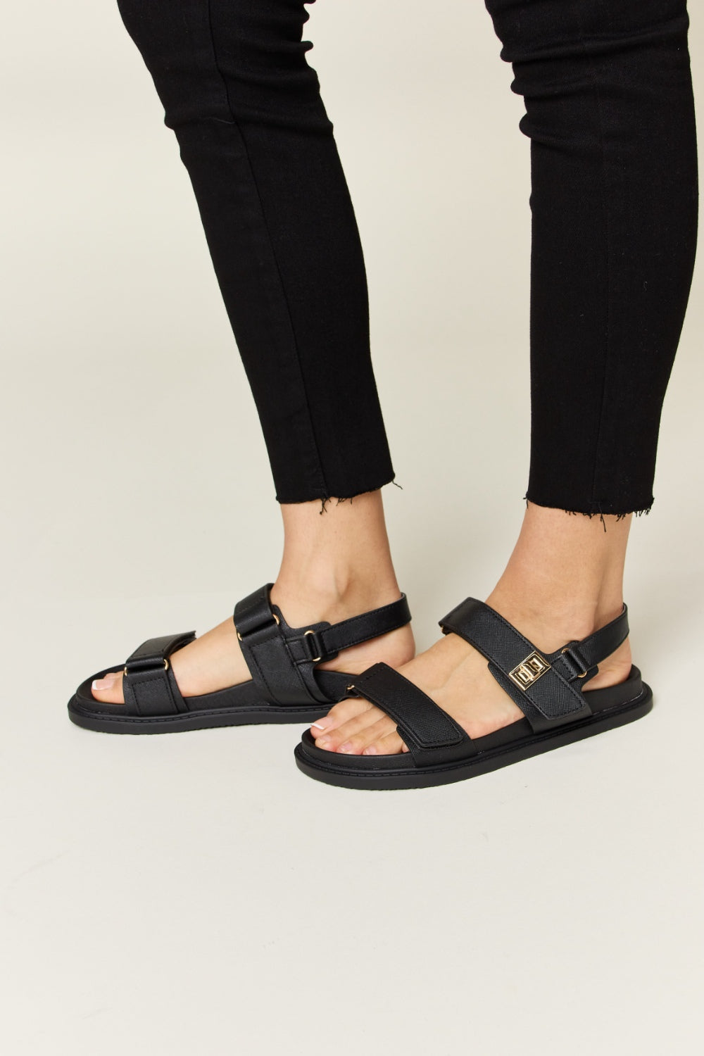 WILD DIVA Velcro Double Strap Slingback Sandals - AllIn Computer