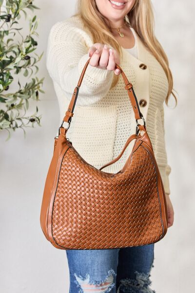 SHOMICO Woven Vegan Leather Handbag - AllIn Computer