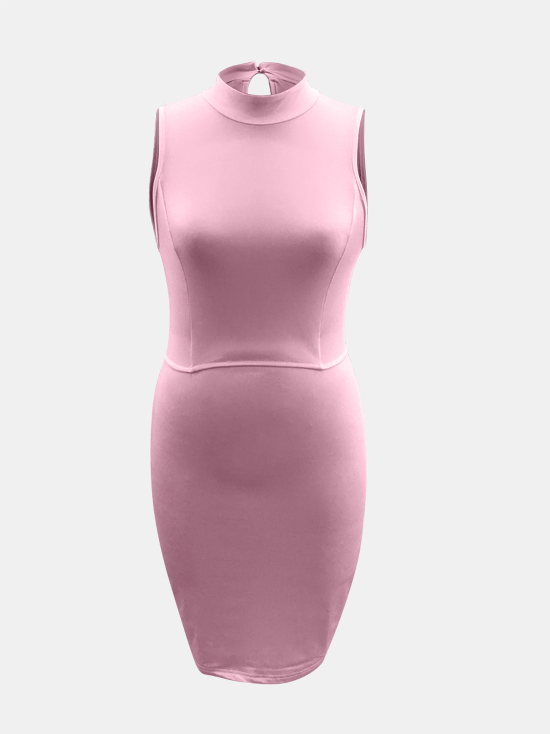 Cutout Mock Neck Sleeveless Dress - AllIn Computer