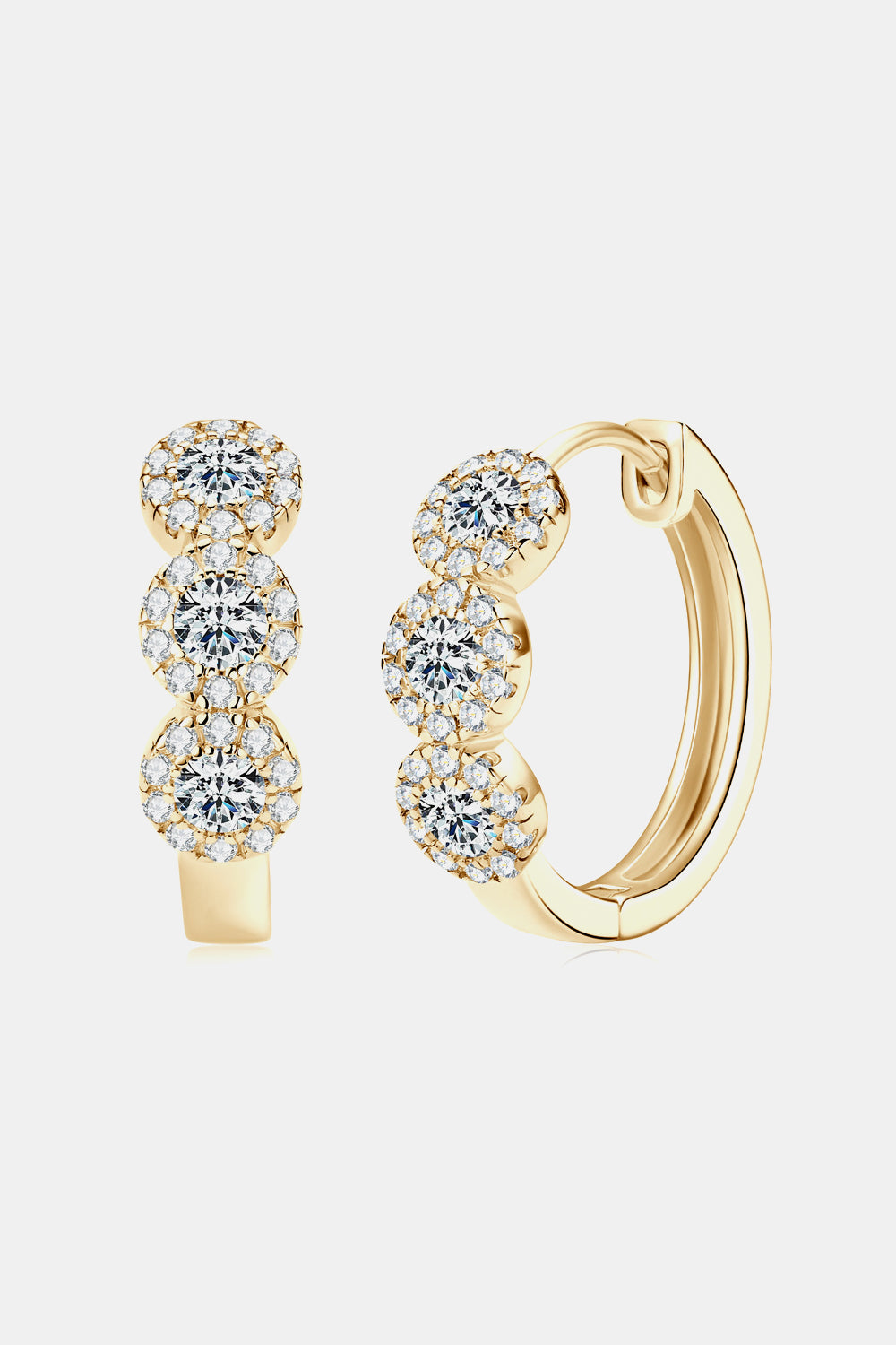 Moissanite 925 Sterling Silver Huggie Earrings - AllIn Computer