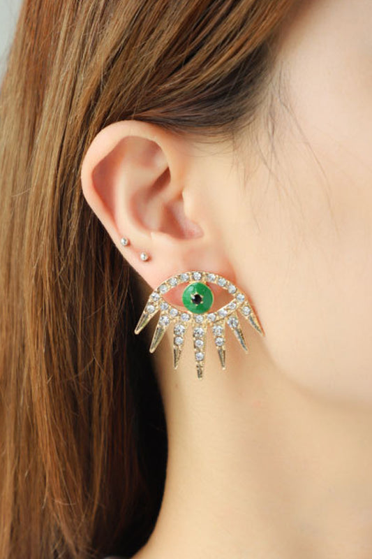 Evil Eye Rhinestone Dangle Earrings - AllIn Computer