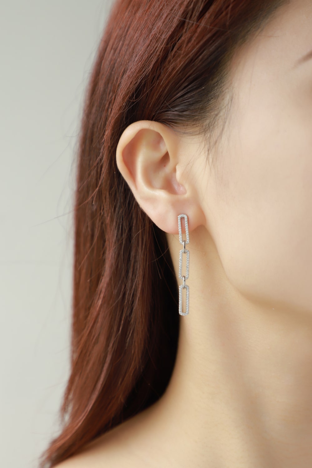 Rhinestone Chunky Chain Drop Earrings - AllIn Computer