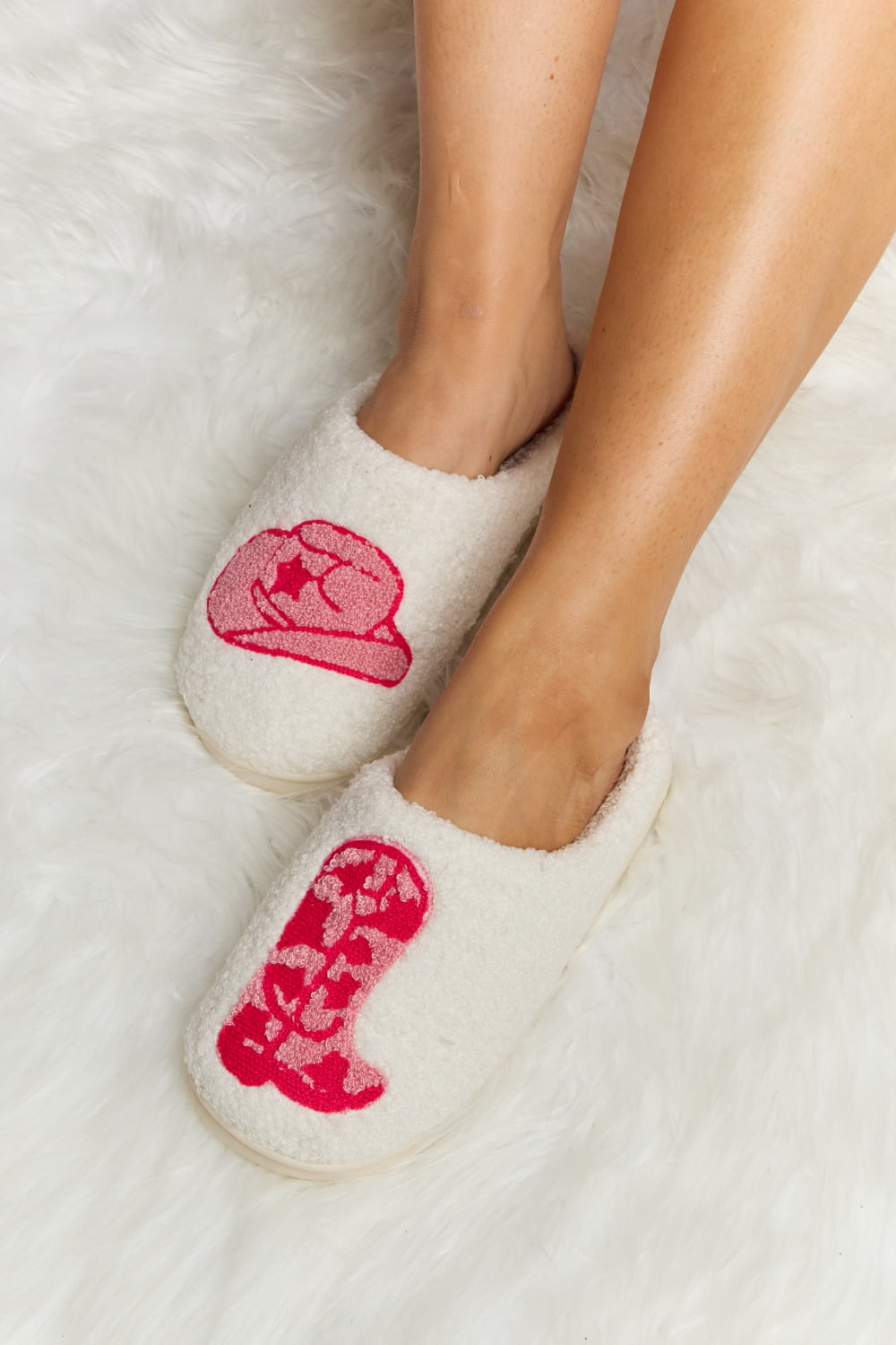 Melody Printed Plush Slide Slippers - AllIn Computer