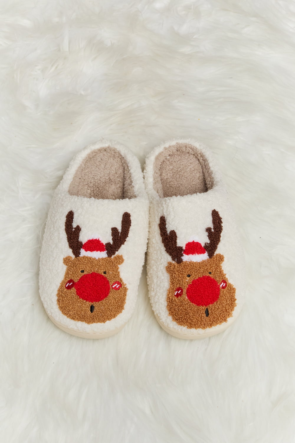 Melody Rudolph Print Plush Slide Slippers - AllIn Computer