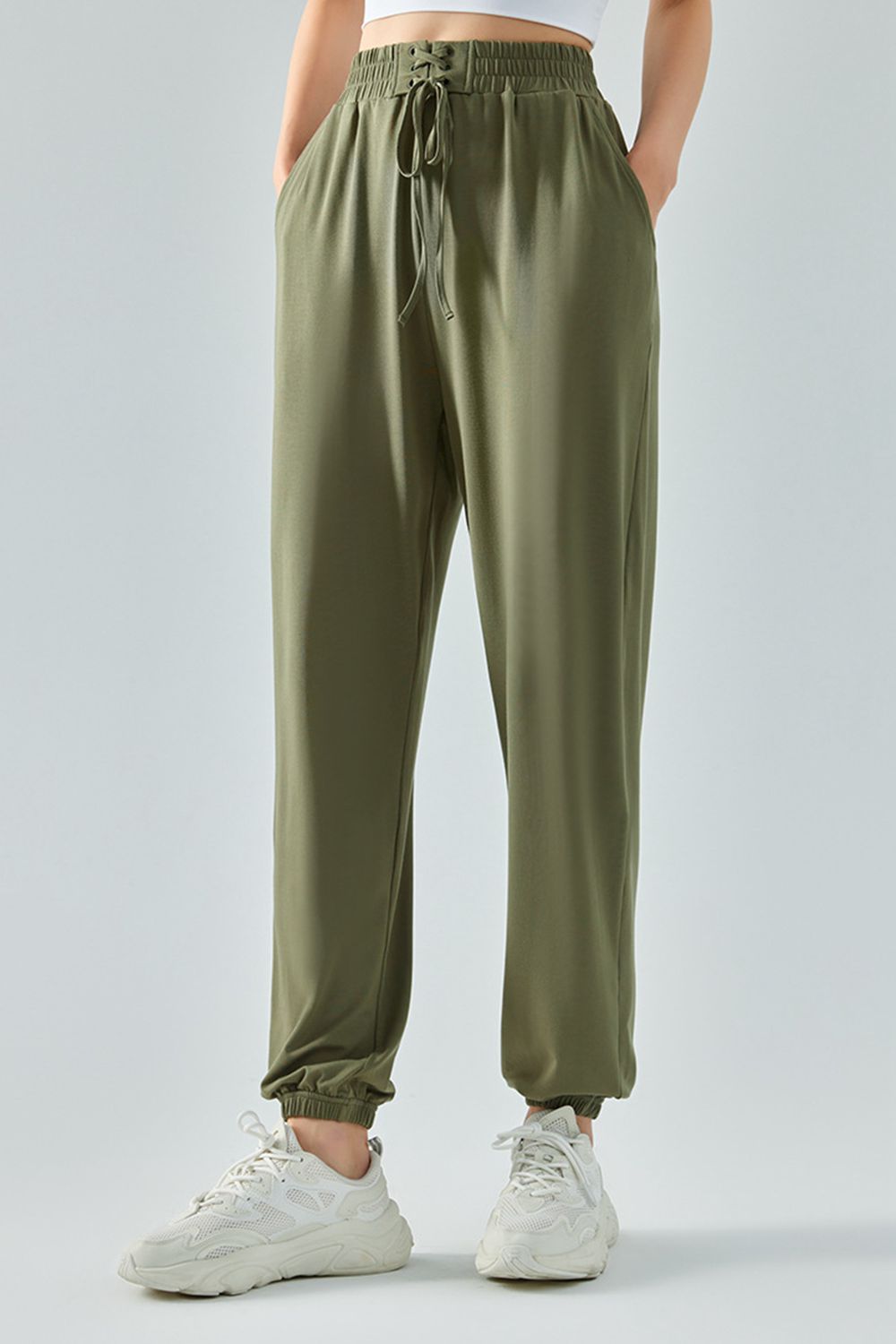 Tie Waist Sports Pants - AllIn Computer