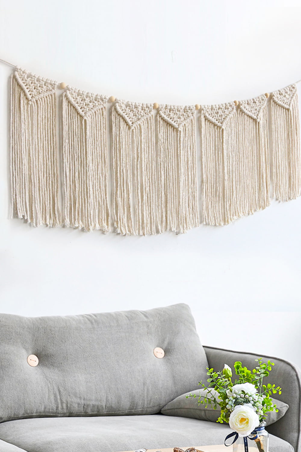 Fully Handmade Fringe Macrame Hanging Wall Piece - AllIn Computer