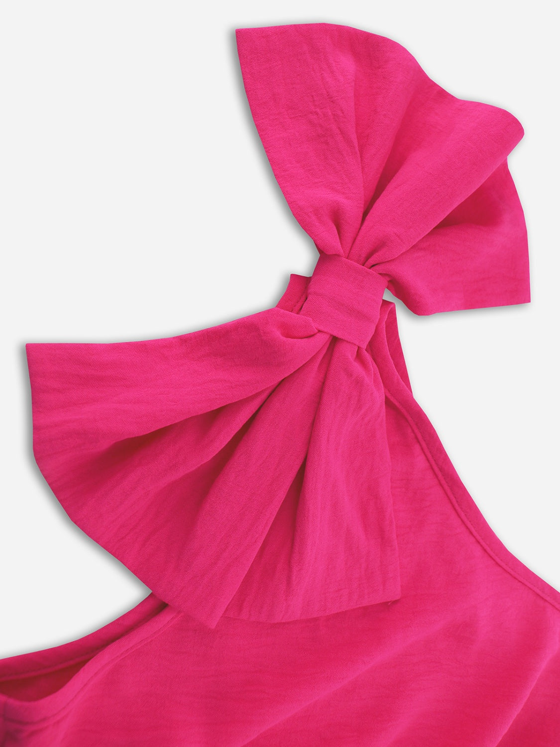 Bow Asymmetrical Neck Sleeveless Dress - AllIn Computer