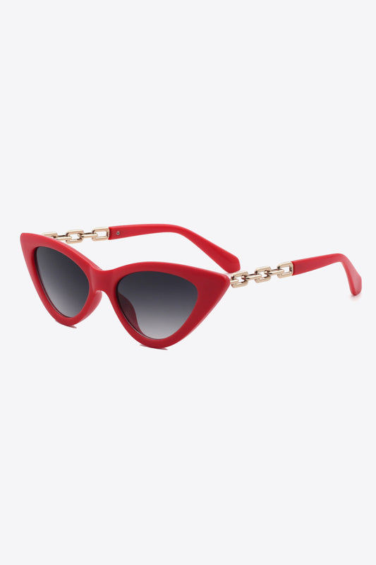 Chain Detail Cat-Eye Sunglasses - AllIn Computer