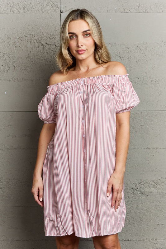 Ninexis Show Compassion Off The Shoulder Mini Dress - AllIn Computer
