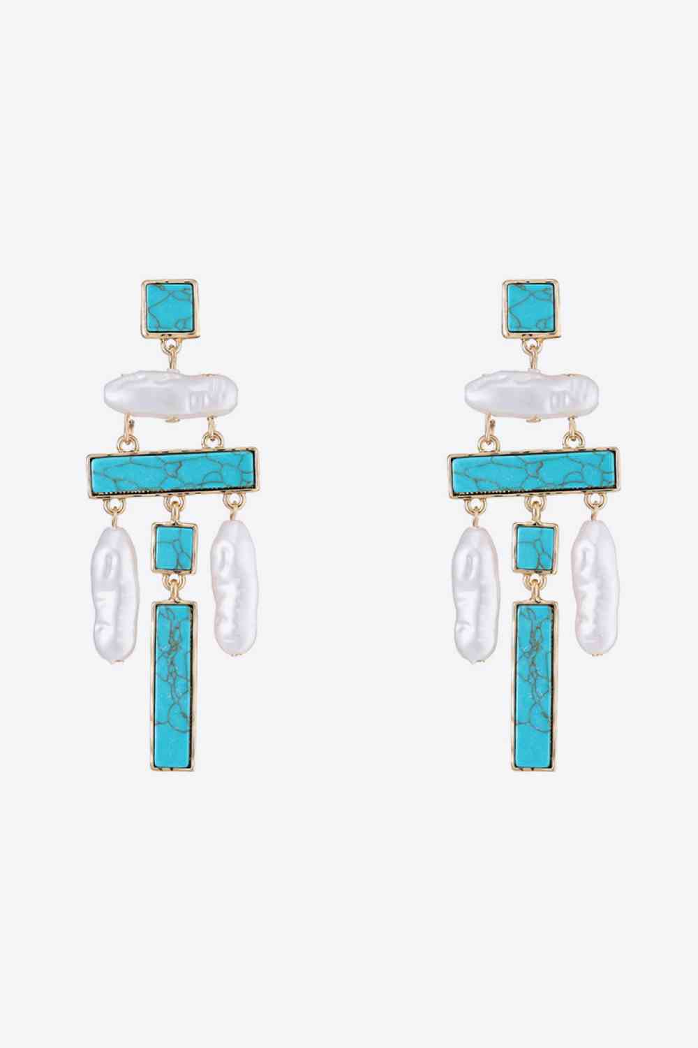 Turquoise Alloy Earrings - AllIn Computer