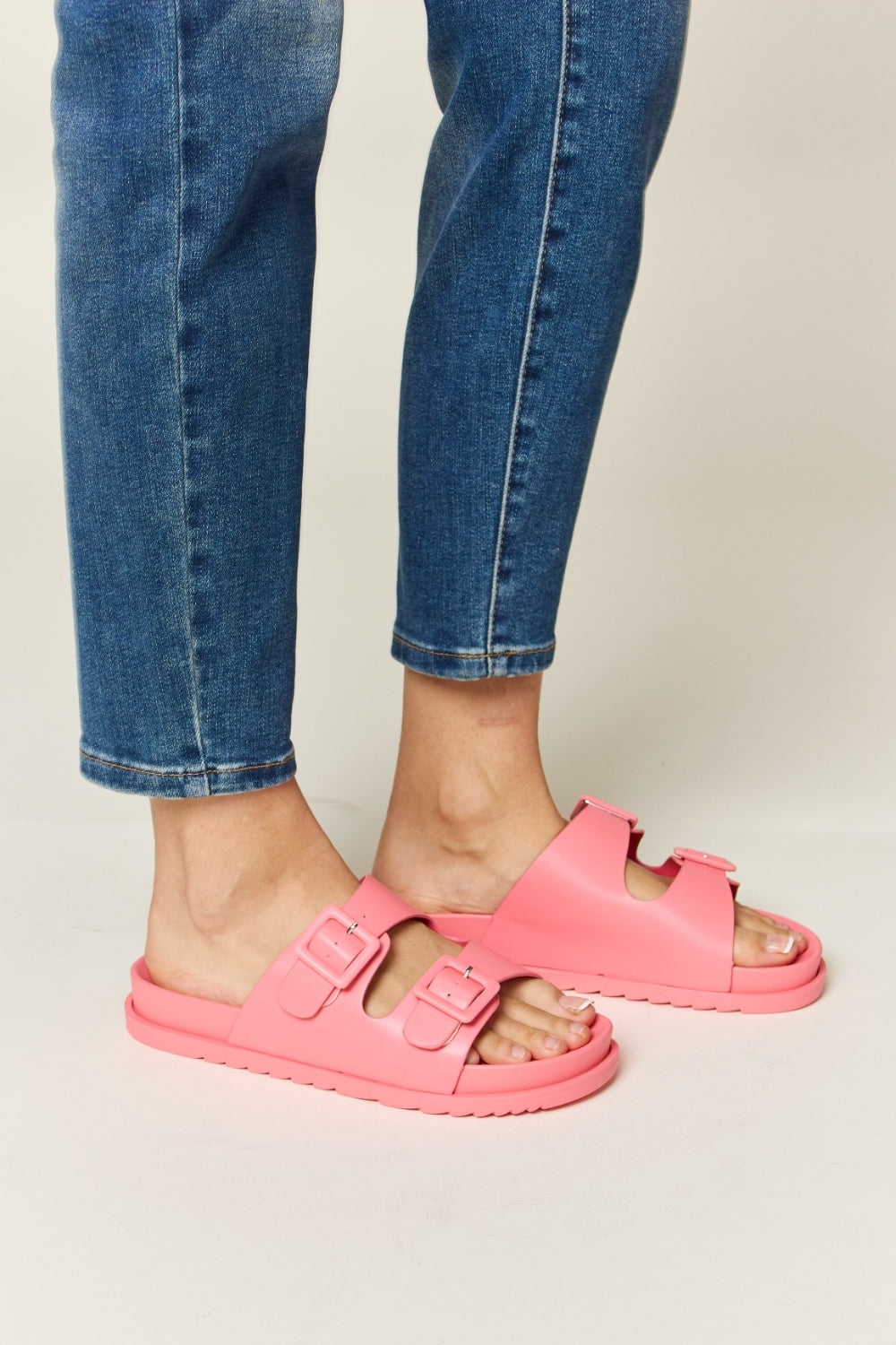 Legend Double Buckle Open Toe Sandals - AllIn Computer