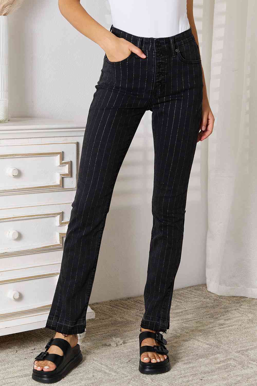Kancan Striped Pants with Pockets - AllIn Computer