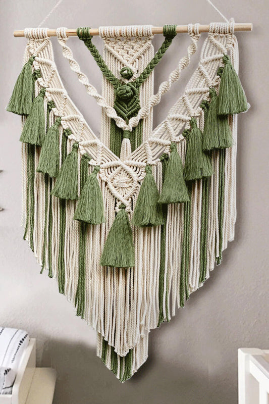 Two-Tone Macrame Hanging Wall Piece - AllIn Computer