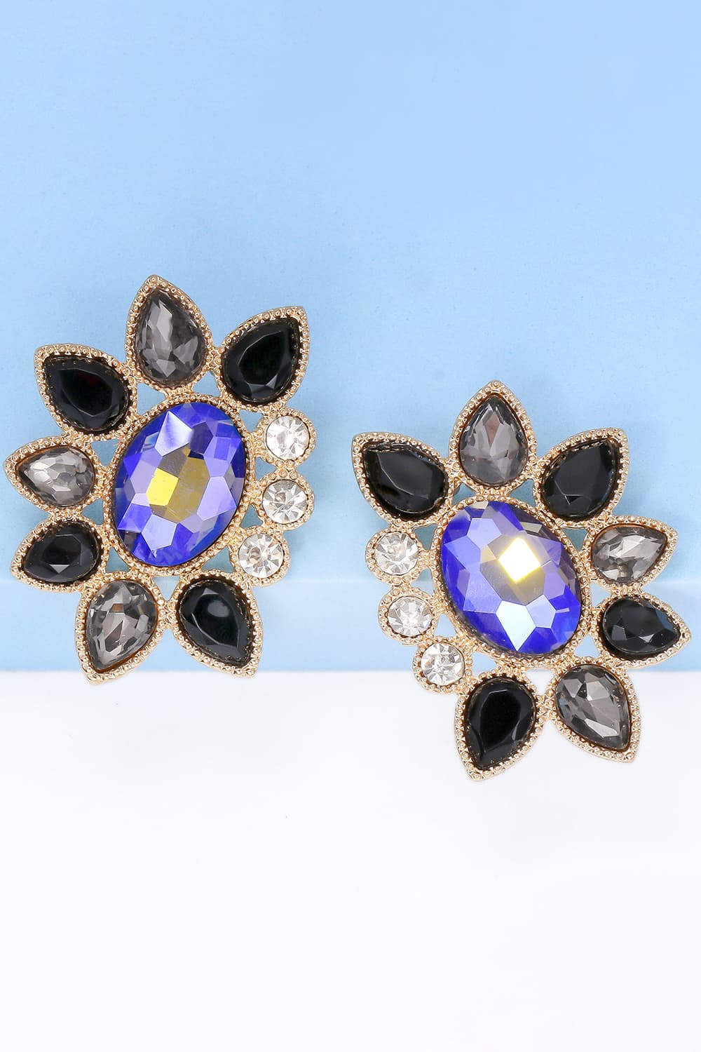 Geometrical Shape Glass Stone Dangle Earrings - AllIn Computer