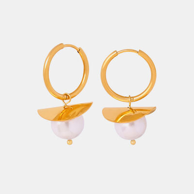 18K Gold-Plated Bead Dangle Earrings - AllIn Computer
