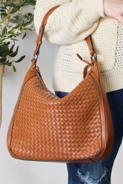 SHOMICO Woven Vegan Leather Handbag - AllIn Computer