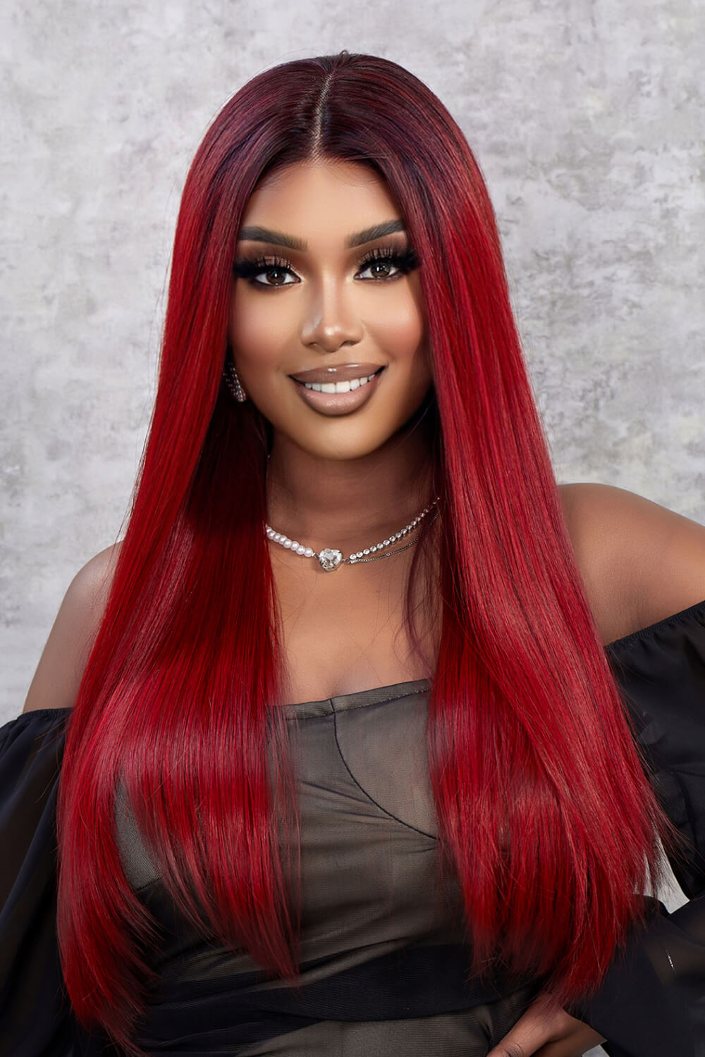 13*2" Lace Front Wigs Synthetic Straight 26" 150% Density - AllIn Computer