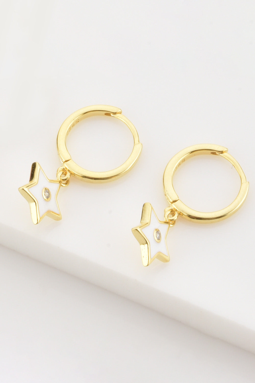 Zircon 925 Sterling Silver Star Drop Earrings - AllIn Computer