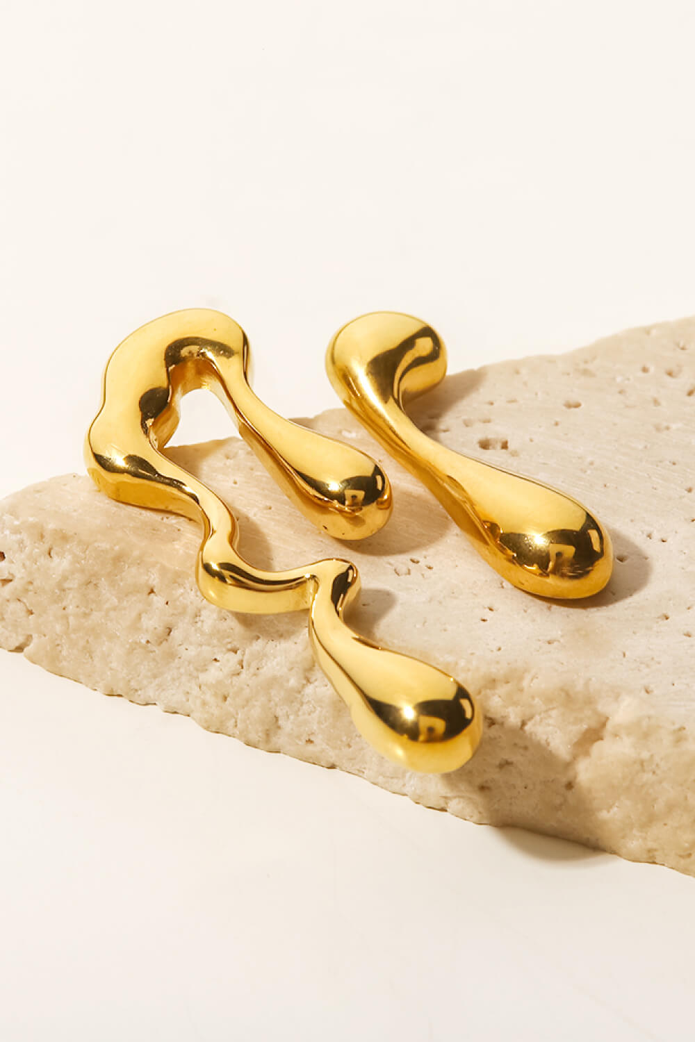 18K Gold Plated Geometric Mismatched Earrings - AllIn Computer