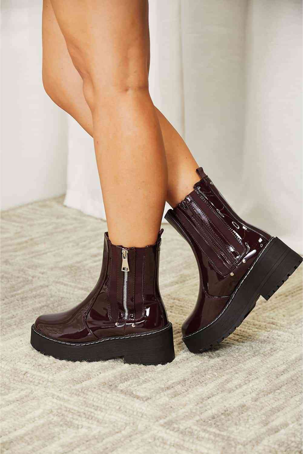 Forever Link Side Zip Platform Boots | CLOTHING,SHOES & ACCESSORIES | boots, Forever Link, platform boots, Ship from USA, shoes | Trendsi