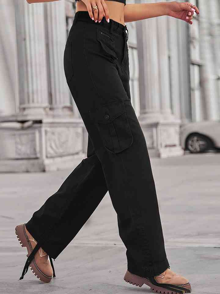 Drawstring Cargo Jeans - AllIn Computer