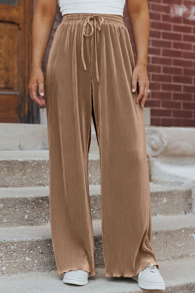 Tied Wide Leg Pants - AllIn Computer