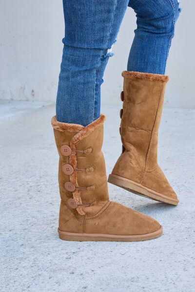 Forever Link Warm Fur Lined Flat Boots - AllIn Computer