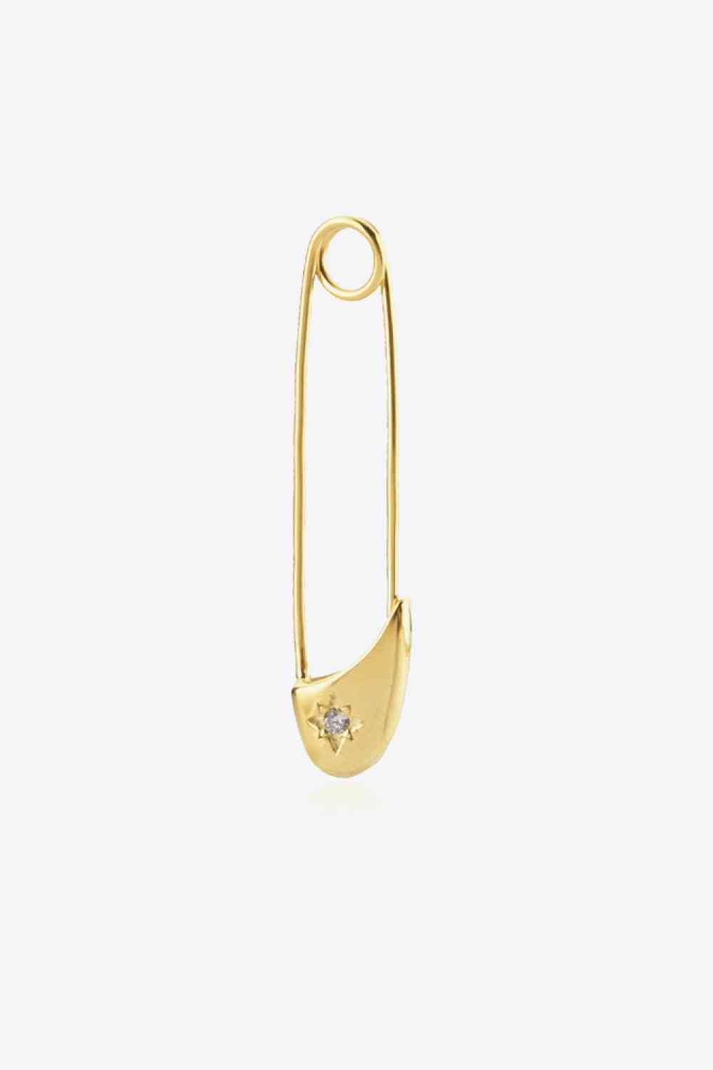 Inlaid Zircon Single Pin Earring - AllIn Computer