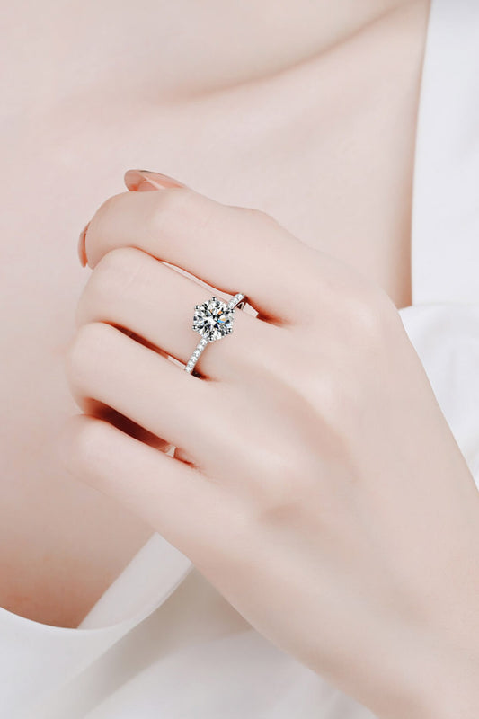 925 Sterling Silver 2 Carat Moissanite Ring - AllIn Computer