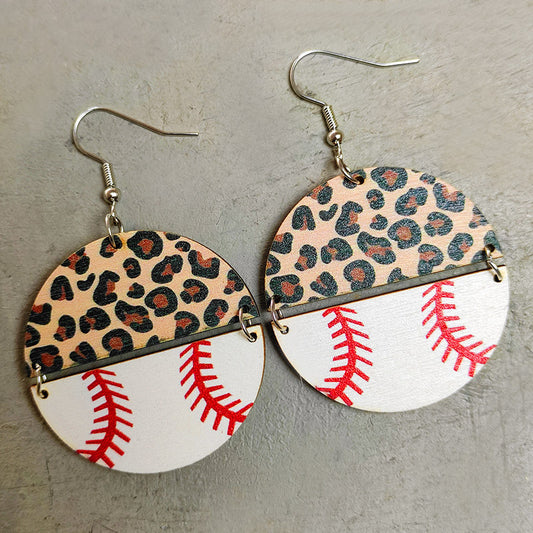 Round Shape Wooden Dangle Earrings - AllIn Computer