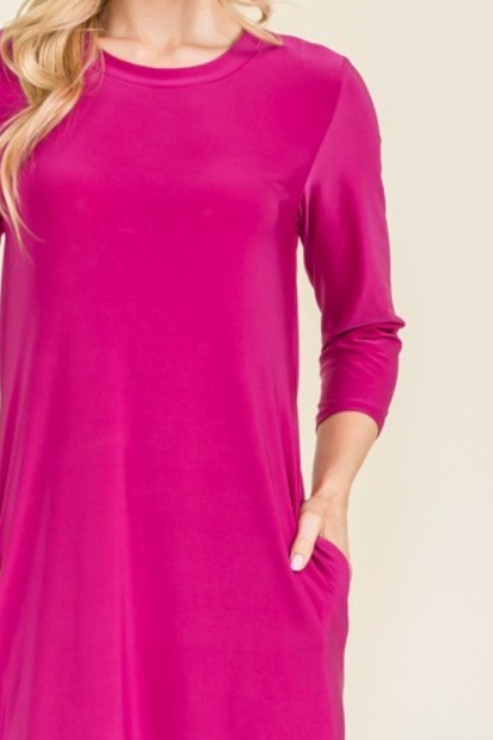 Celeste Full Size Round Neck Midi Dress - AllIn Computer