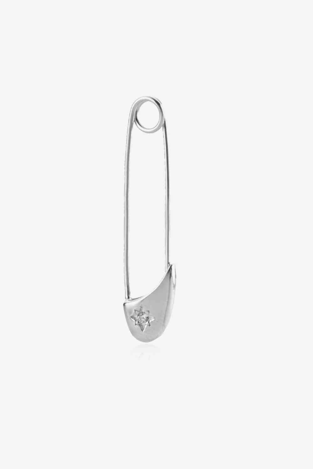Inlaid Zircon Single Pin Earring - AllIn Computer