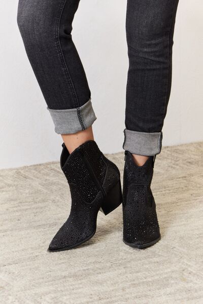East Lion Corp Rhinestone Ankle Cowboy Boots - AllIn Computer