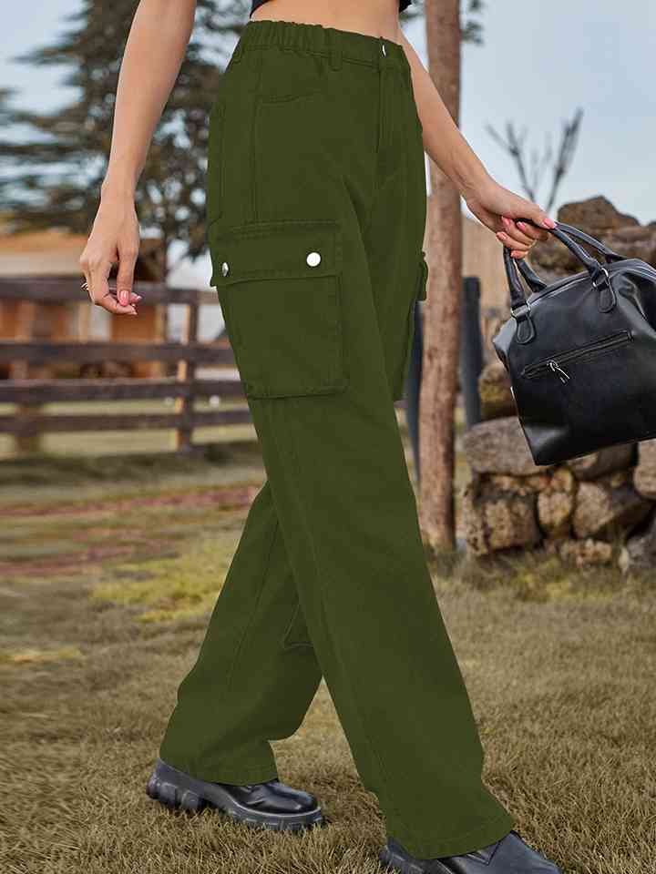 Straight Leg Cargo Jeans - AllIn Computer