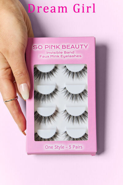 SO PINK BEAUTY Faux Mink Eyelashes 5 Pairs - AllIn Computer