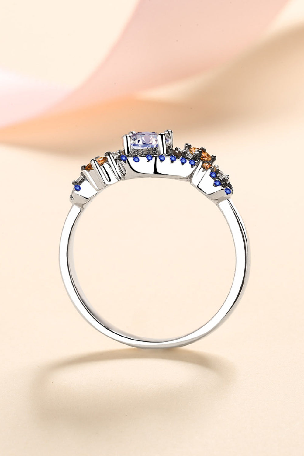 Moissanite Contrast 925 Sterling Silver Ring - AllIn Computer