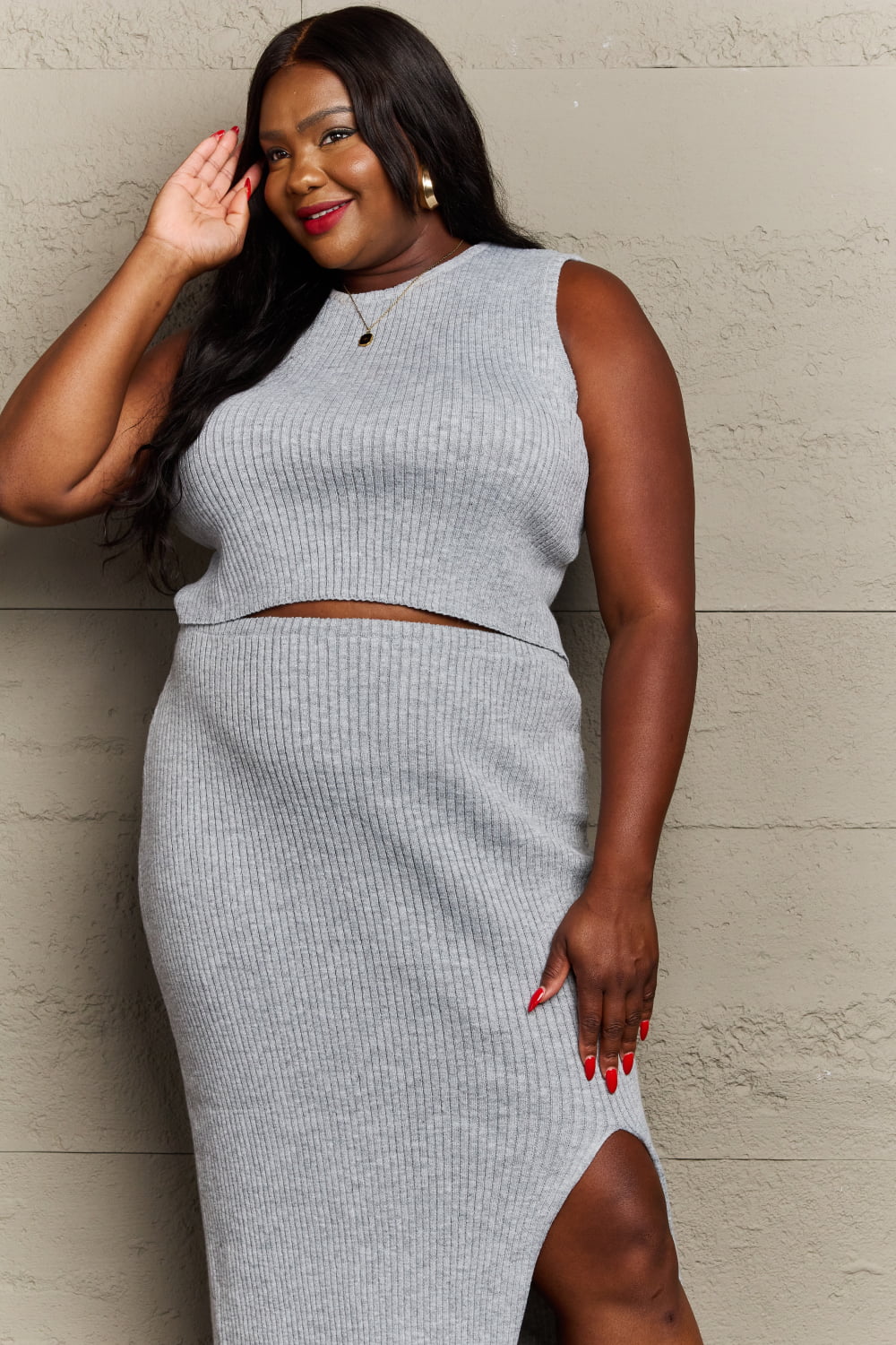 Sew In Love She's All That Fitted Two-Piece Skirt Set - AllIn Computer