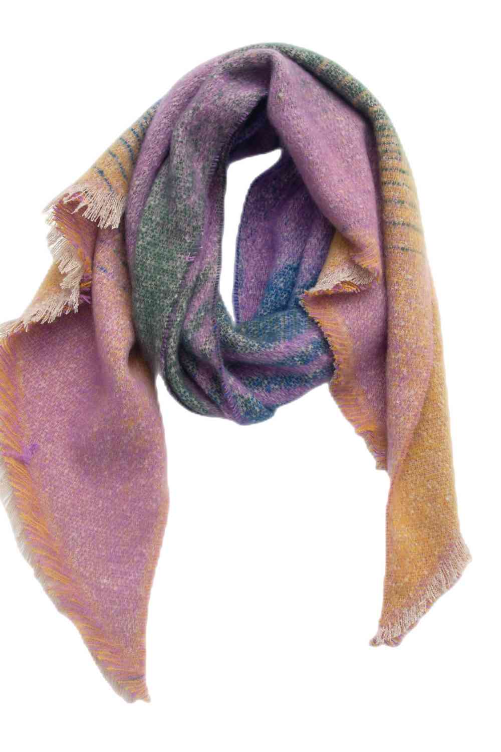Raw Hem Polyester Scarf - AllIn Computer