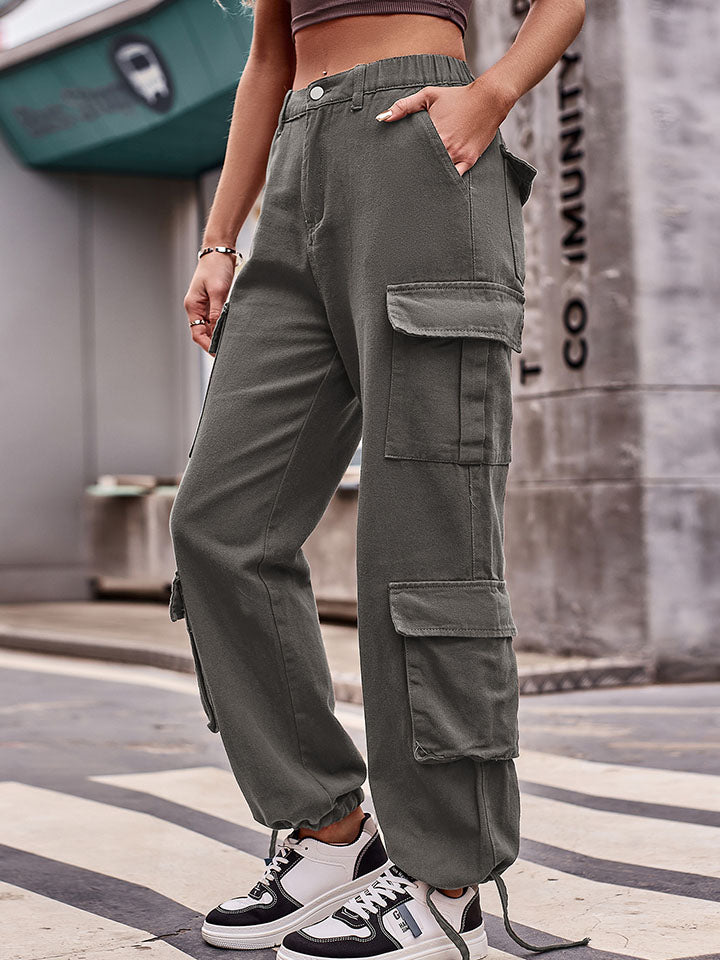 Elastic Waist Cargo Jeans - AllIn Computer