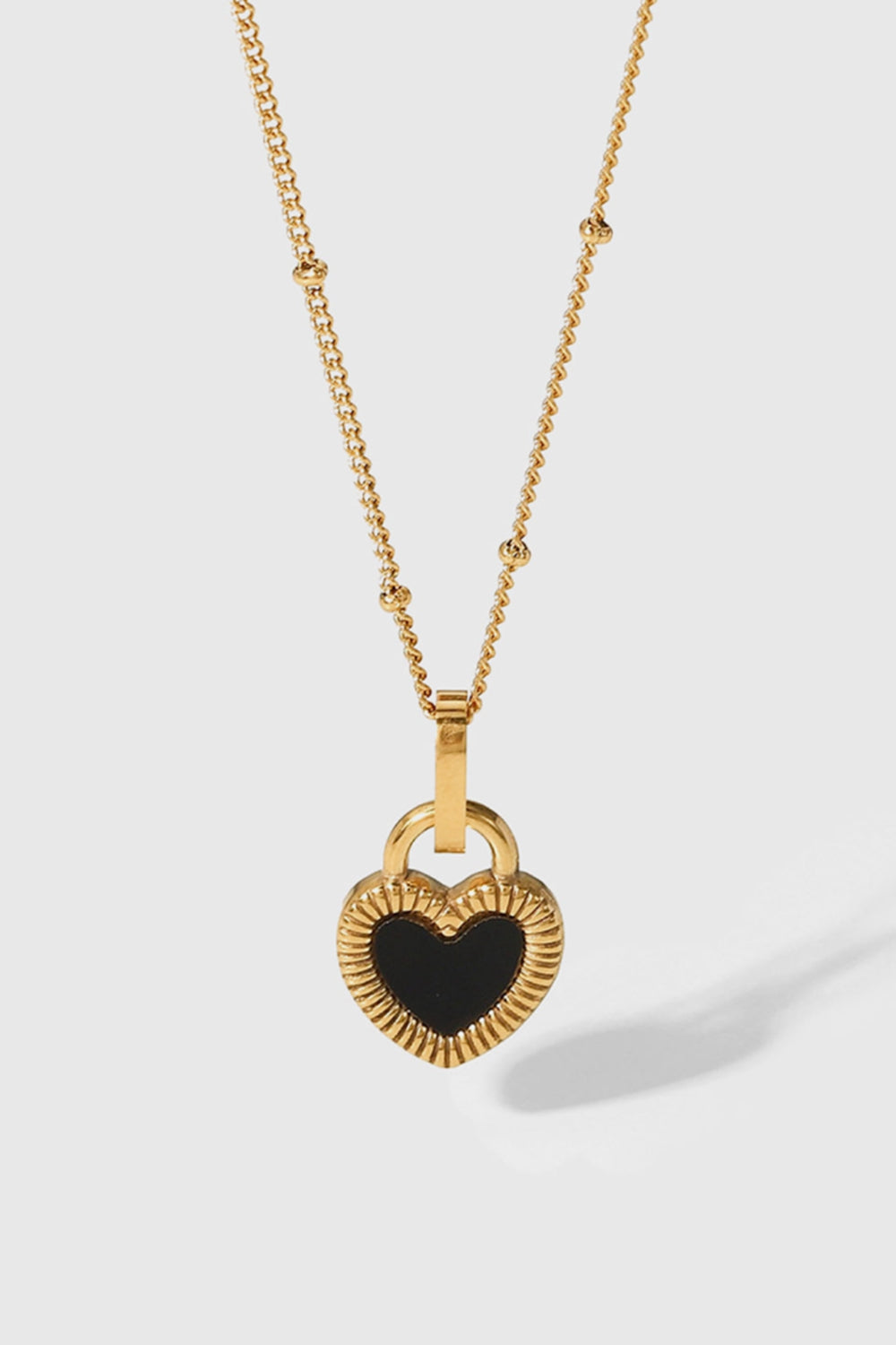 Contrast Heart Pendant Necklace - AllIn Computer